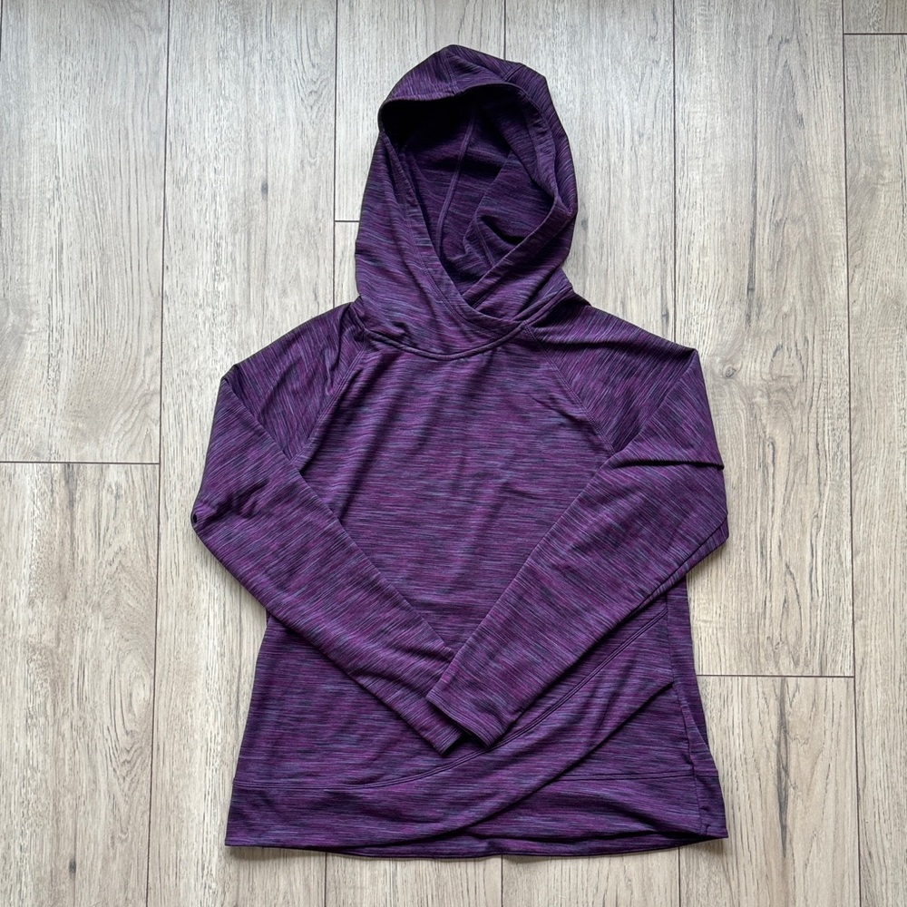 Kyodan Womens XL Purple Athletic Hoodie Stretch Lightweight Activewear Top